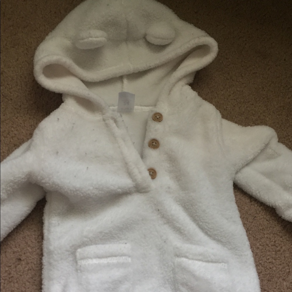 Fleece cotton hooded sweater with ears